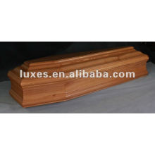 Funeral wooden coffin